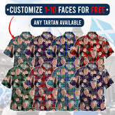 Clan Bethune Tartan Custom Face Hawaiian Shirt – Unisex Gift for Family Members, Summer Party JL15 Bethune Tartan Tartan Hawaii Shirt